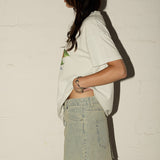 Low Rise Denim Skirt - Dusty Wash