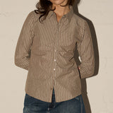 90's Shirt - Brown Stripe