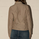 90's Shirt - Brown Stripe