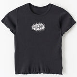 Cali Frill Tee - Burning Sun - Black