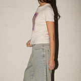 Georgie Tee - Orchid Stamp - Off White