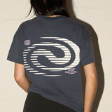 Boyfriend Tee - Racer Swirl - Vintage Navy