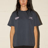 Boyfriend Tee - Racer Swirl - Vintage Navy