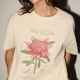 Boyfriend Tee - Surf Coast Waratah - Cream