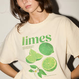 Boyfriend Tee - Party Lime - Cream