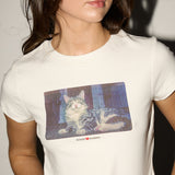 Sophia Tee - Cool Cat - Off White