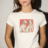 Sophia Tee - Dalmatians - Off White