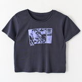 Lizzie Tee - Floral Blur - Navy