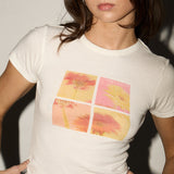 Allegra Tee - Spring Breeze - White