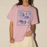 Throwback Tee - Fish Tank - Malibu Pink