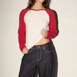 Jogger LS Tee - Red/White