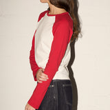 Jogger LS Tee - Red/White