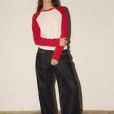 Jogger LS Tee - Red/White