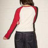 Jogger LS Tee - Red/White