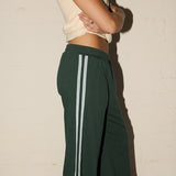 3/4 Trackies - Washed Bottle Green