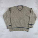 WOOLRICH V NECK STRIPE KNIT - LARGE