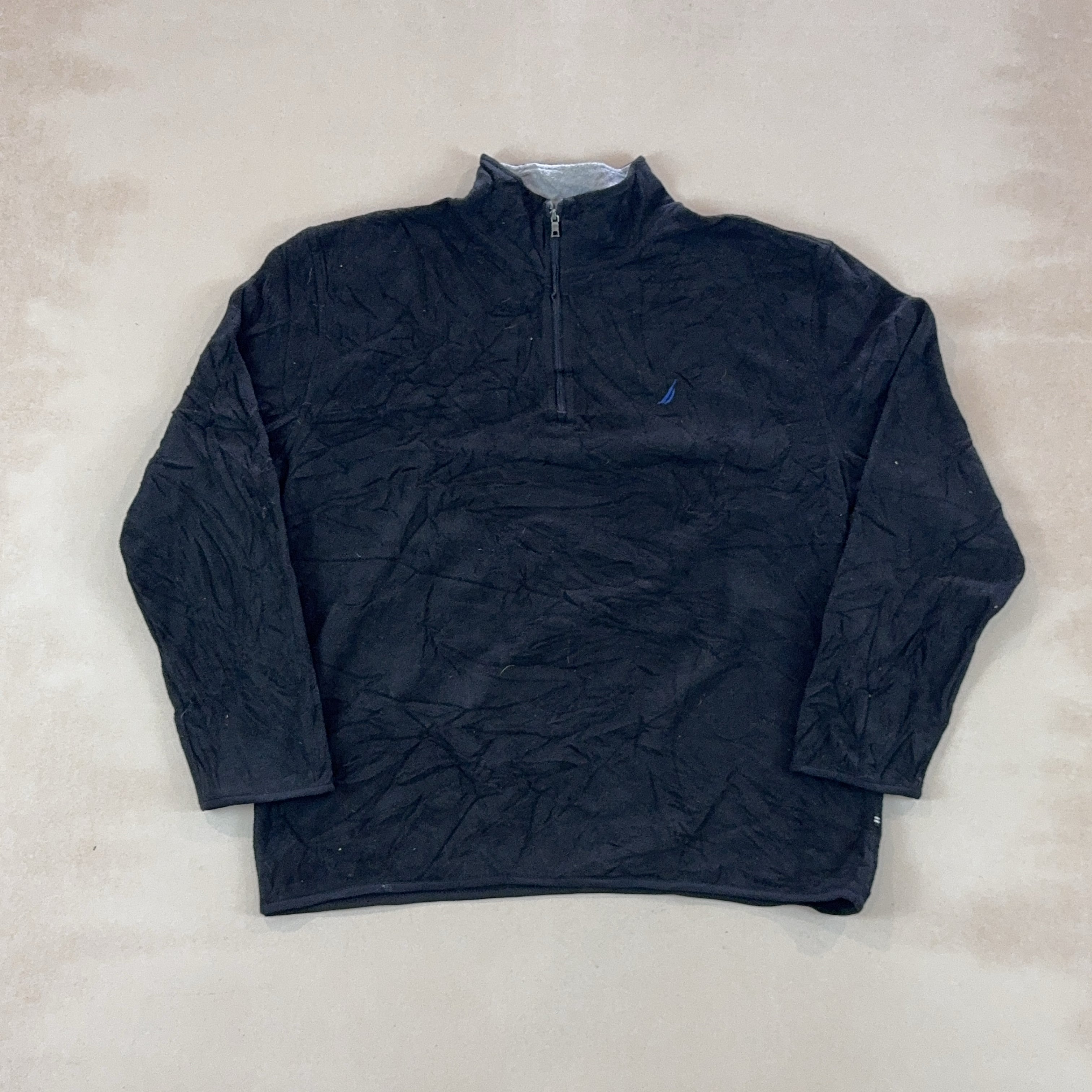 NAUTICA BLACK QUARTER ZIP - X LARGE