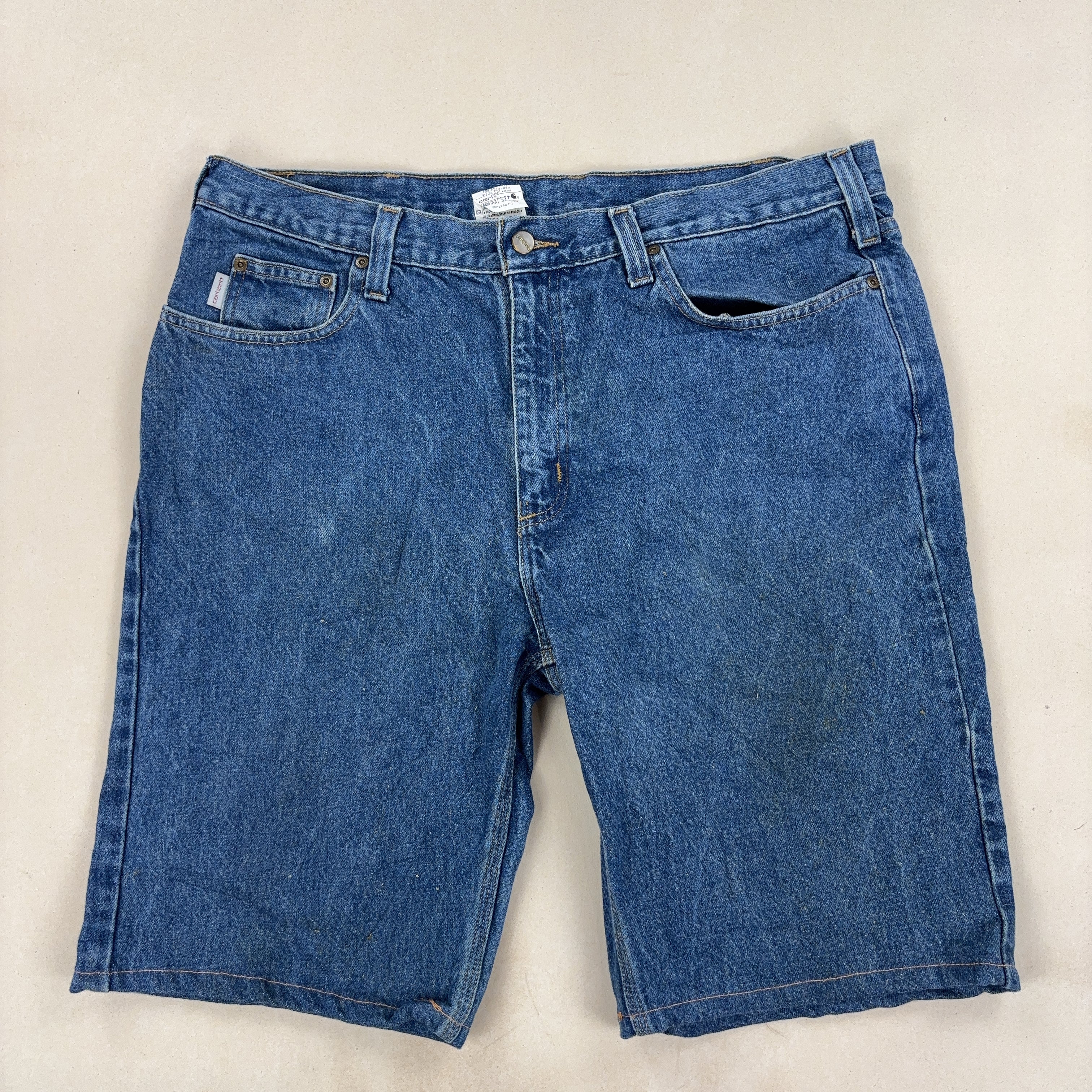 CARHARTT DENIM JORTS - 2X LARGE