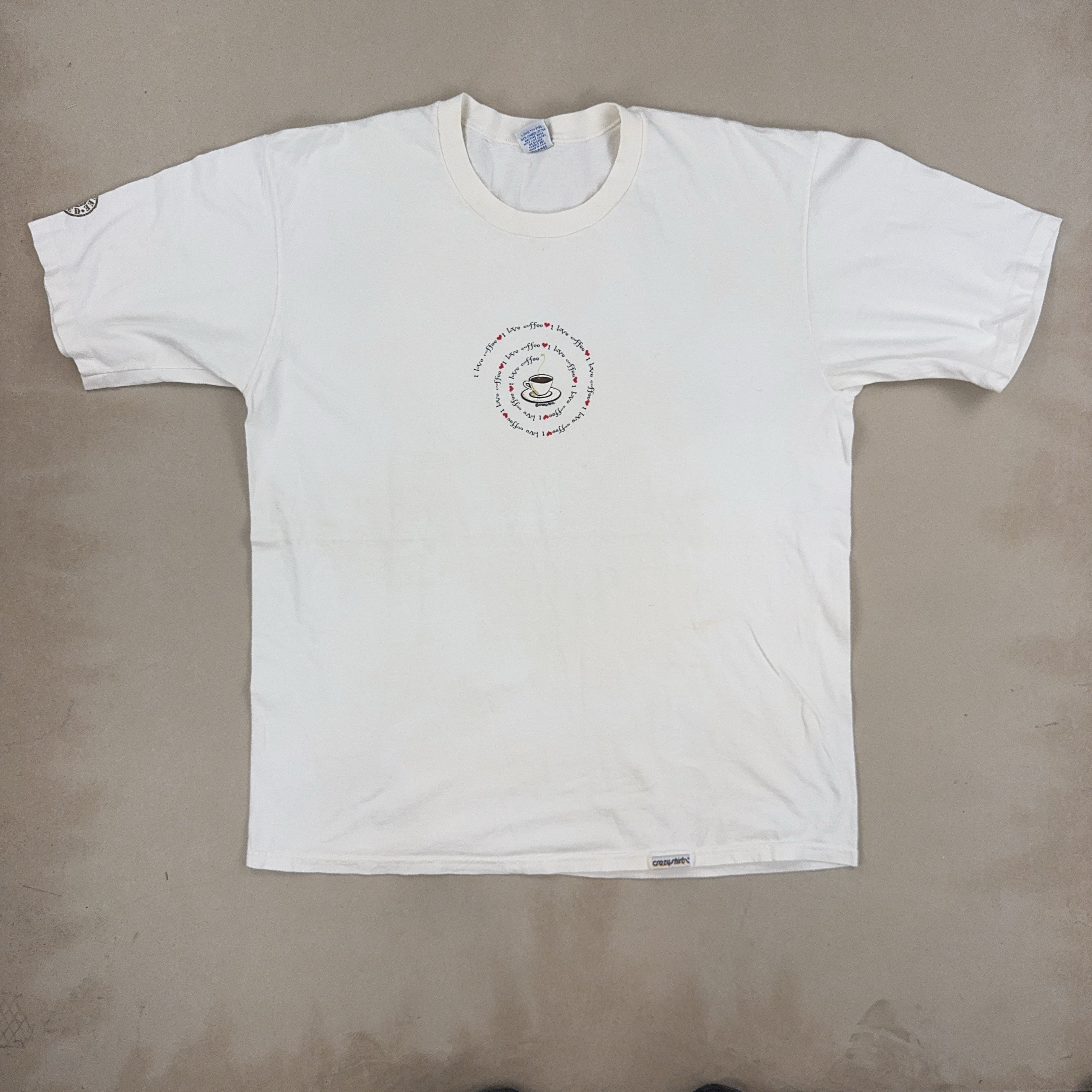 I LOVE COFFEE TEE - 2X LARGE