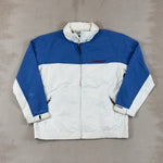 QUIKSILVER WHITE & BLUE JACKET - X LARGE