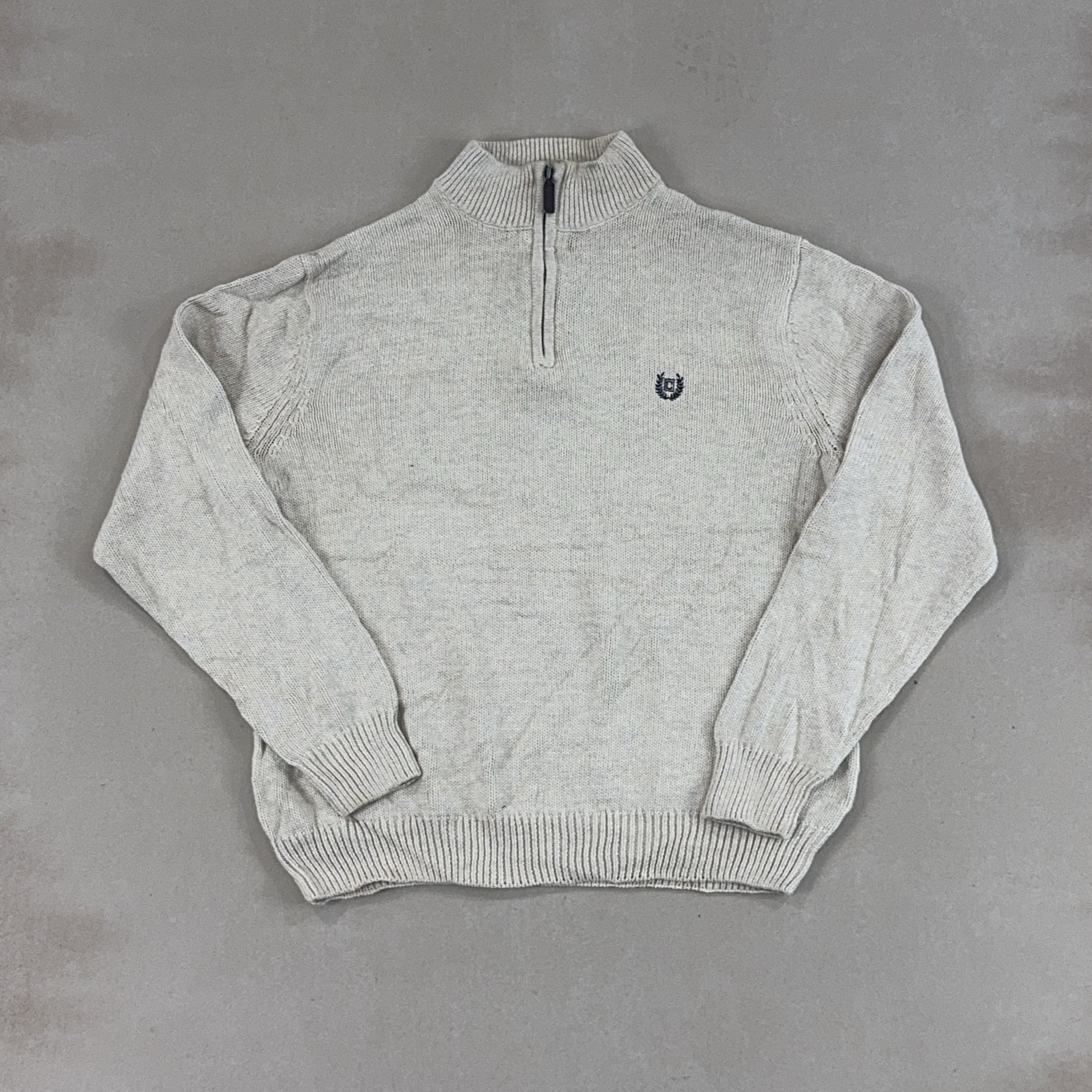 CHAPS BEIGE QUARTER ZIP - LARGE