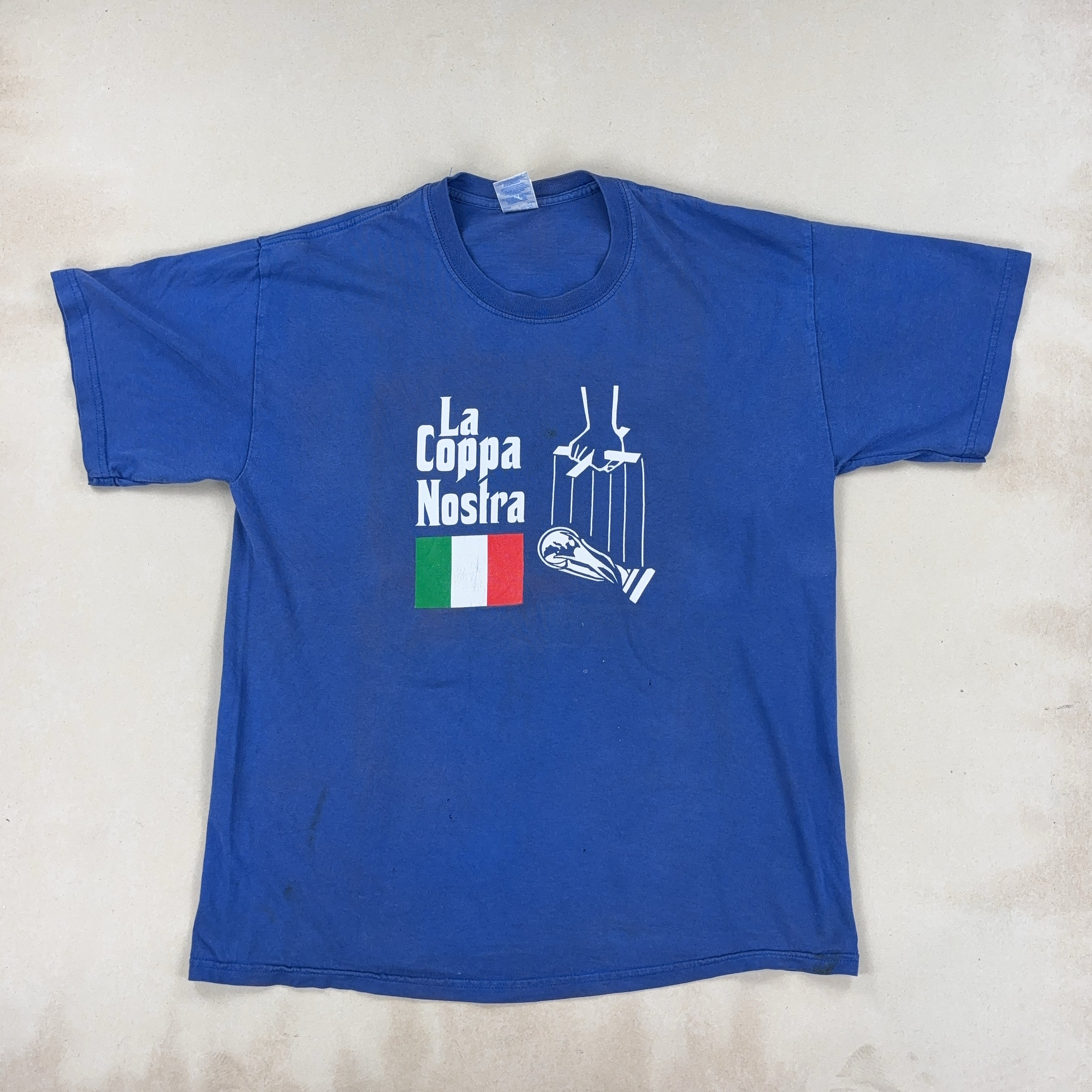 GRAPHIC BLUE TEE - LARGE
