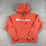 CHAMPION FLUORESCENT CORAL PINK HOODIE - LARGE