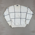 NAUTICA WHITE & NAVY KNIT - MEDIUM