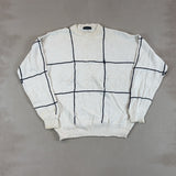 NAUTICA WHITE & NAVY KNIT - MEDIUM