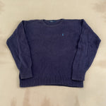 POLO RALPH LAUREN NAVY KNIT - X LARGE
