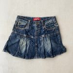 WASHED DENIM SKIRT - SMALL