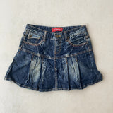WASHED DENIM SKIRT - SMALL