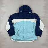 LL BEAN NAVY, BLUE & WHITE JACKET - MEDIUM