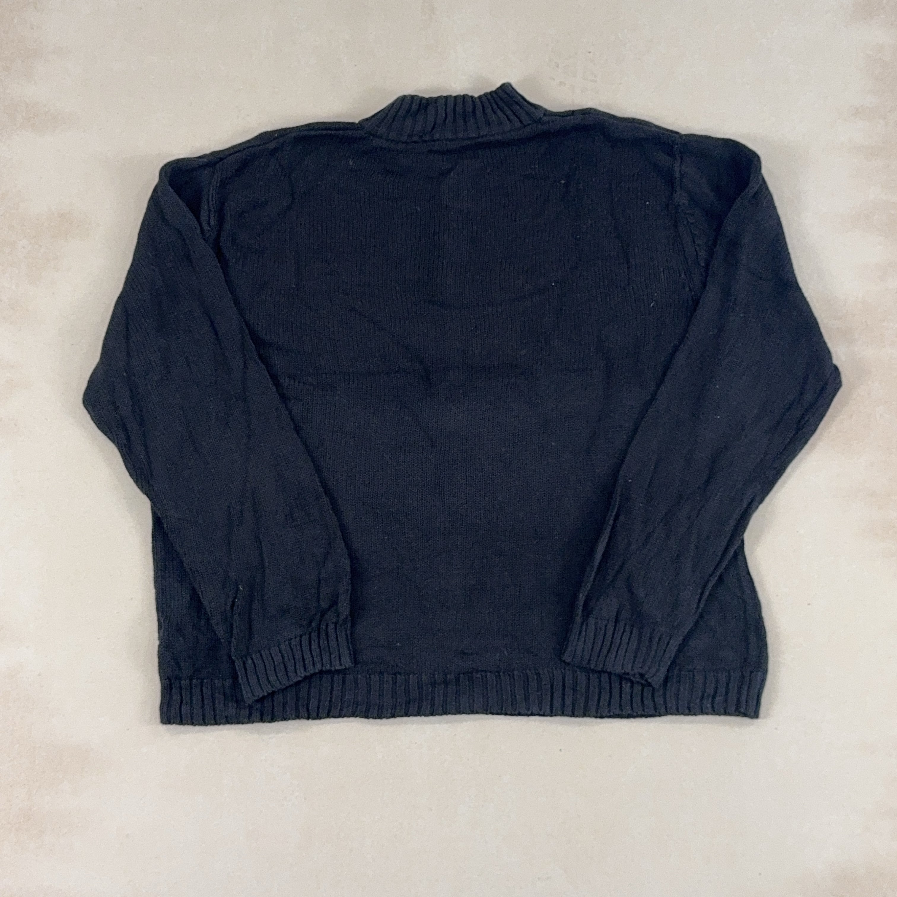 CHAPS BLACK KNIT - 2X LARGE