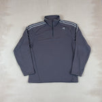 ADIDAS GREY QUARTER ZIP - MEDIUM