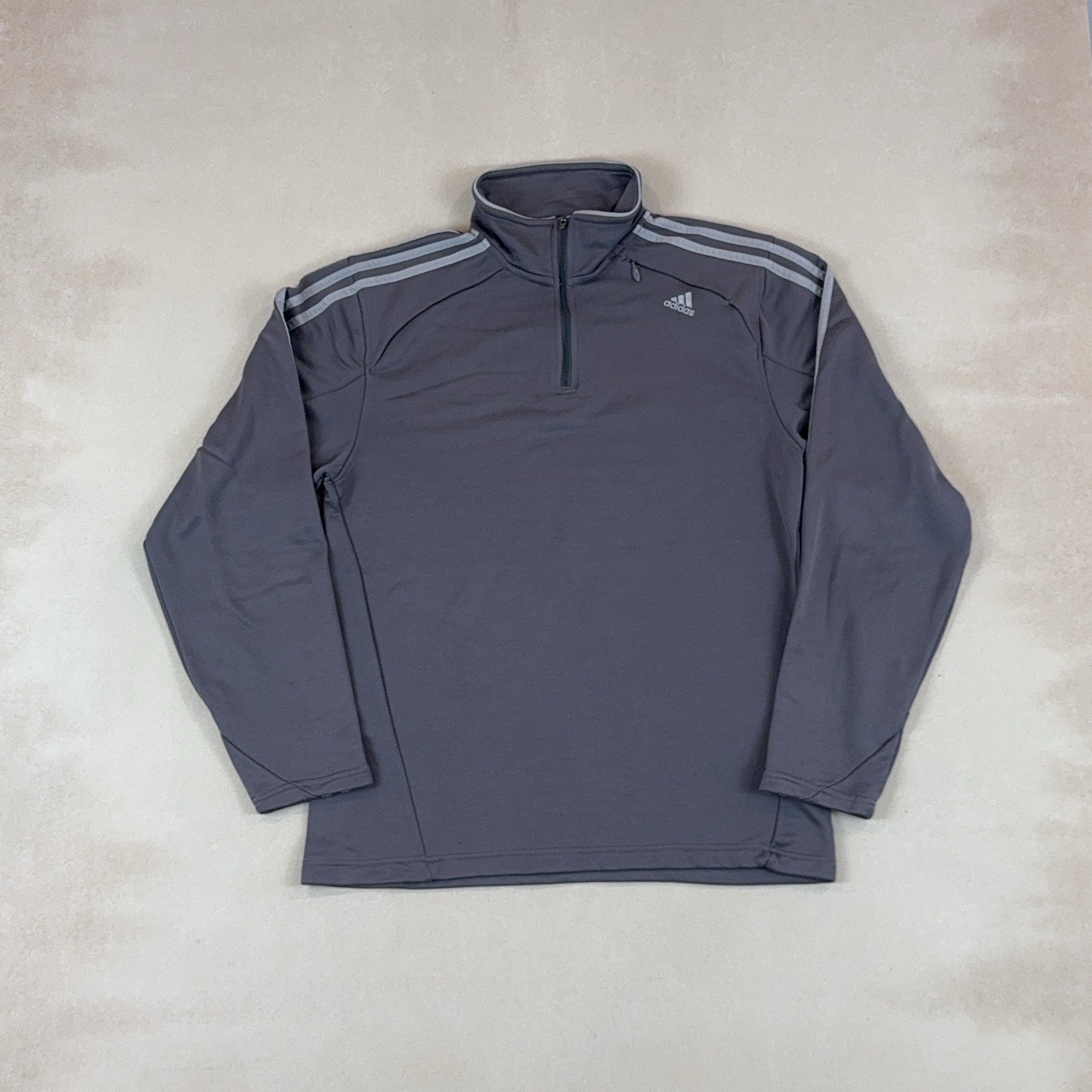 ADIDAS GREY QUARTER ZIP - MEDIUM
