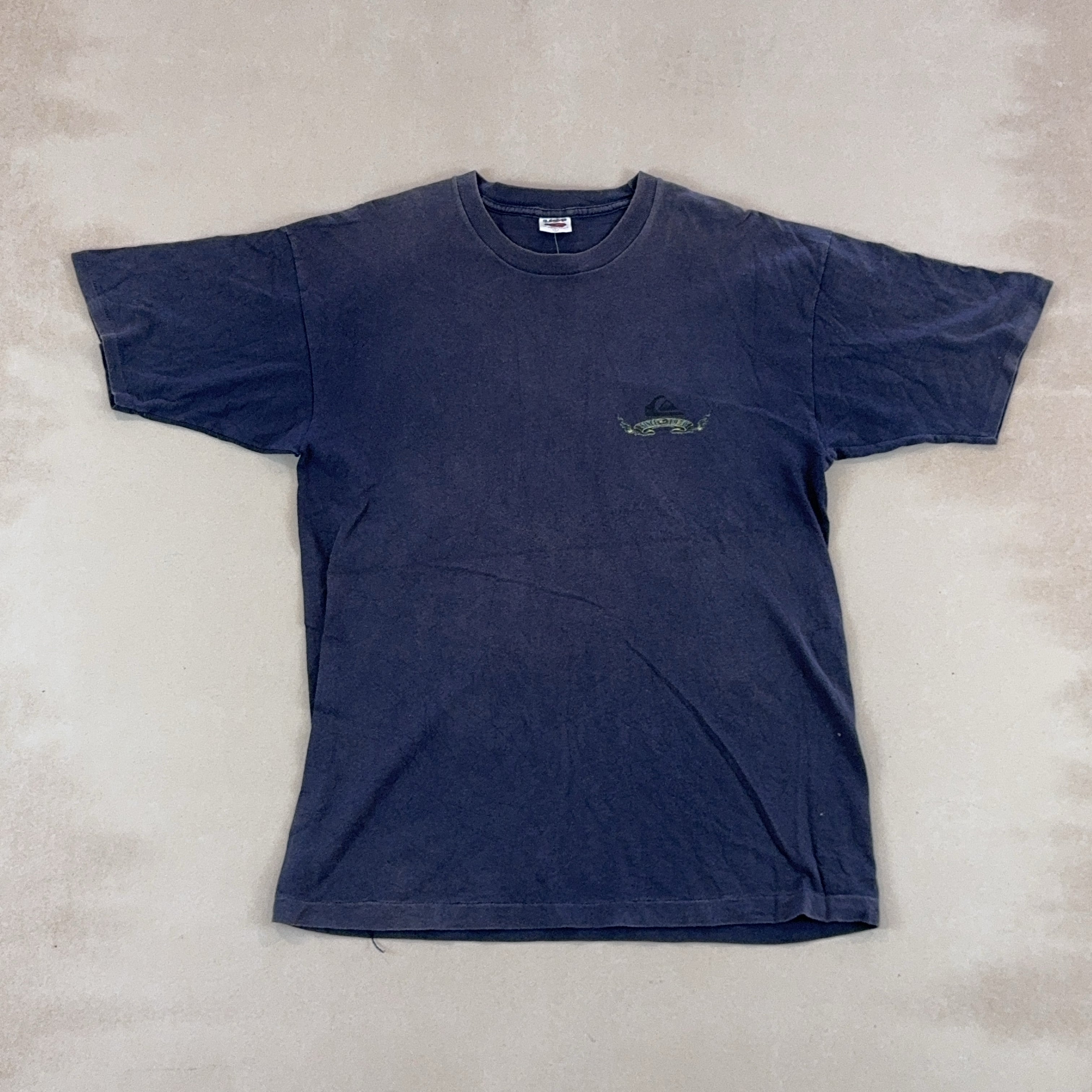 QUIKSILVER NAVY TEE - LARGE