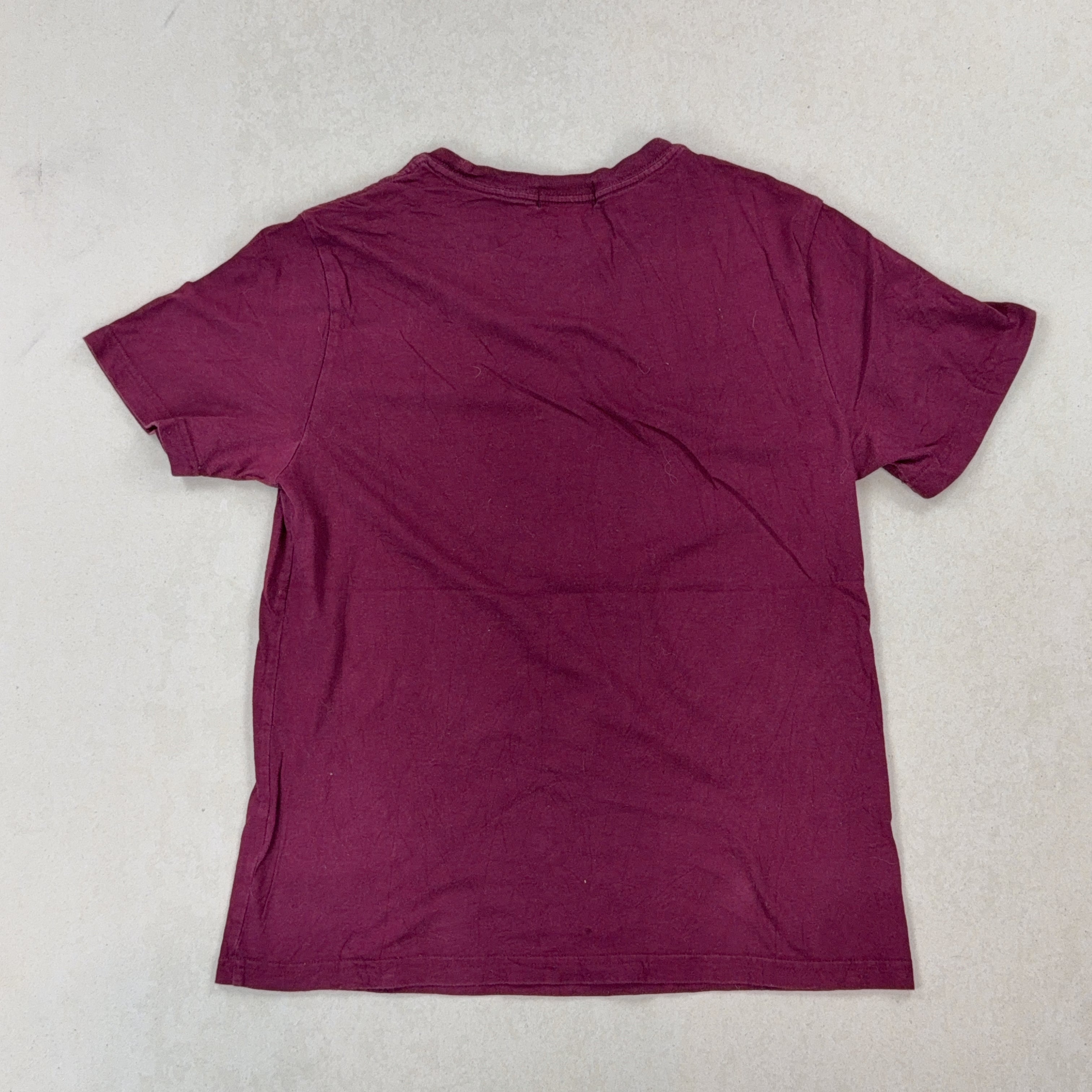 RALPH LAUREN BURGUNDY TEE - MEDIUM