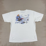 'SUNDIVER' WHITE GRAPHIC TEE - X LARGE
