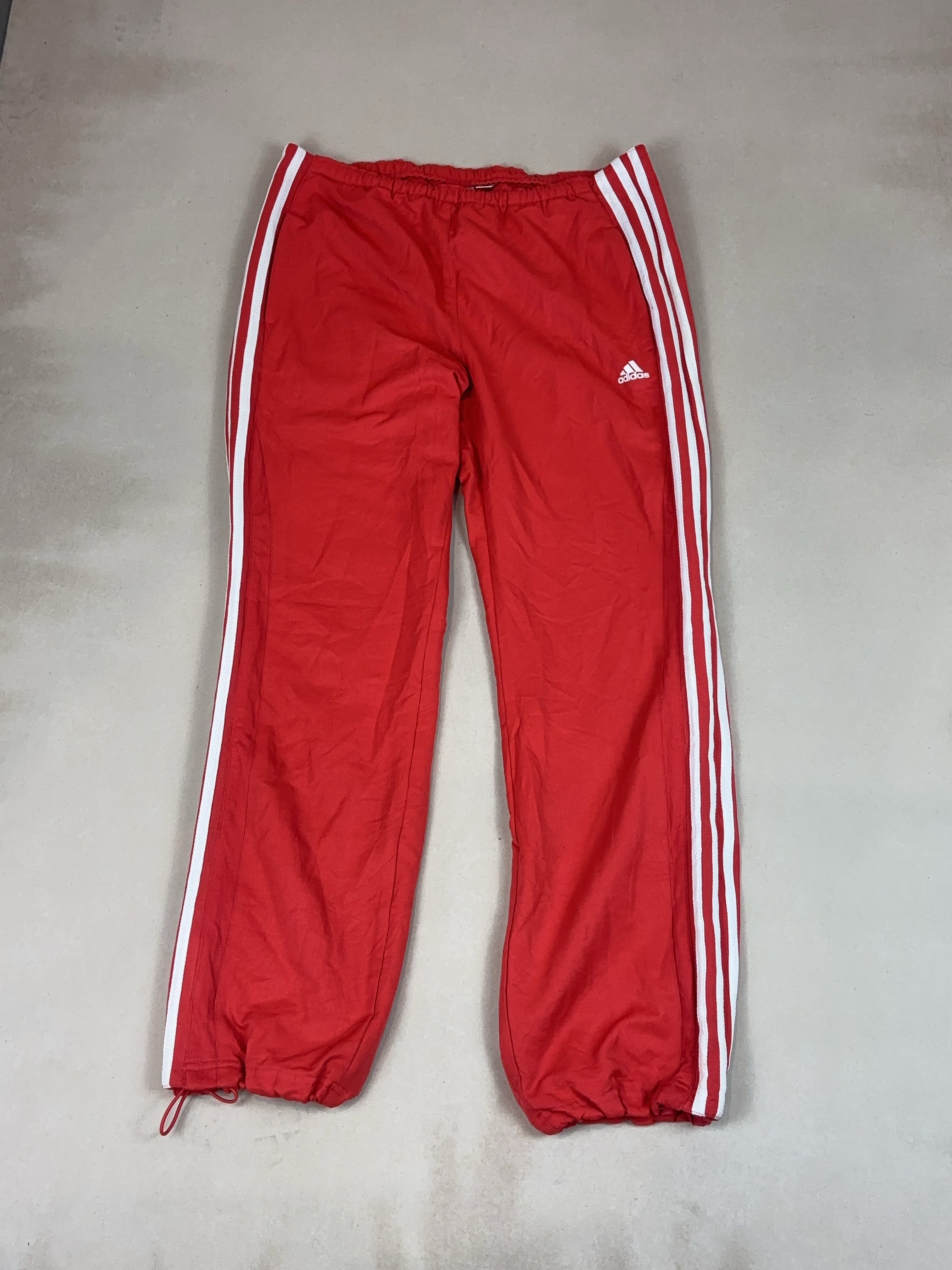 ADIDAS RED SPORT PANTS - X LARGE