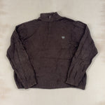 CHAPS BROWN QUARTER ZIP - X LARGE