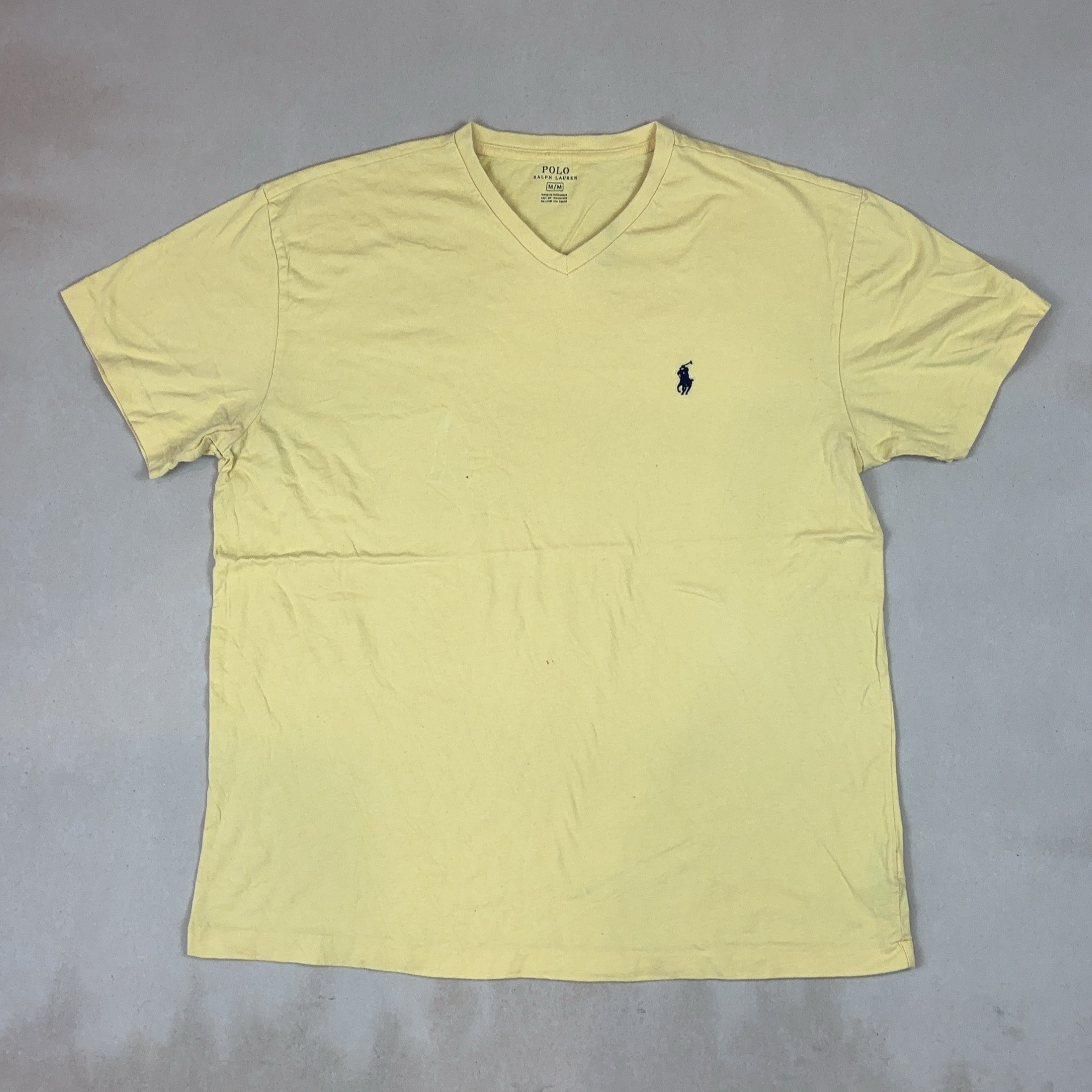 RALPH LAUREN PALE YELLOW TEE - MEDIUM