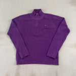 POLO RALPH LAUREN PURPLE QUARTER ZIP - SMALL