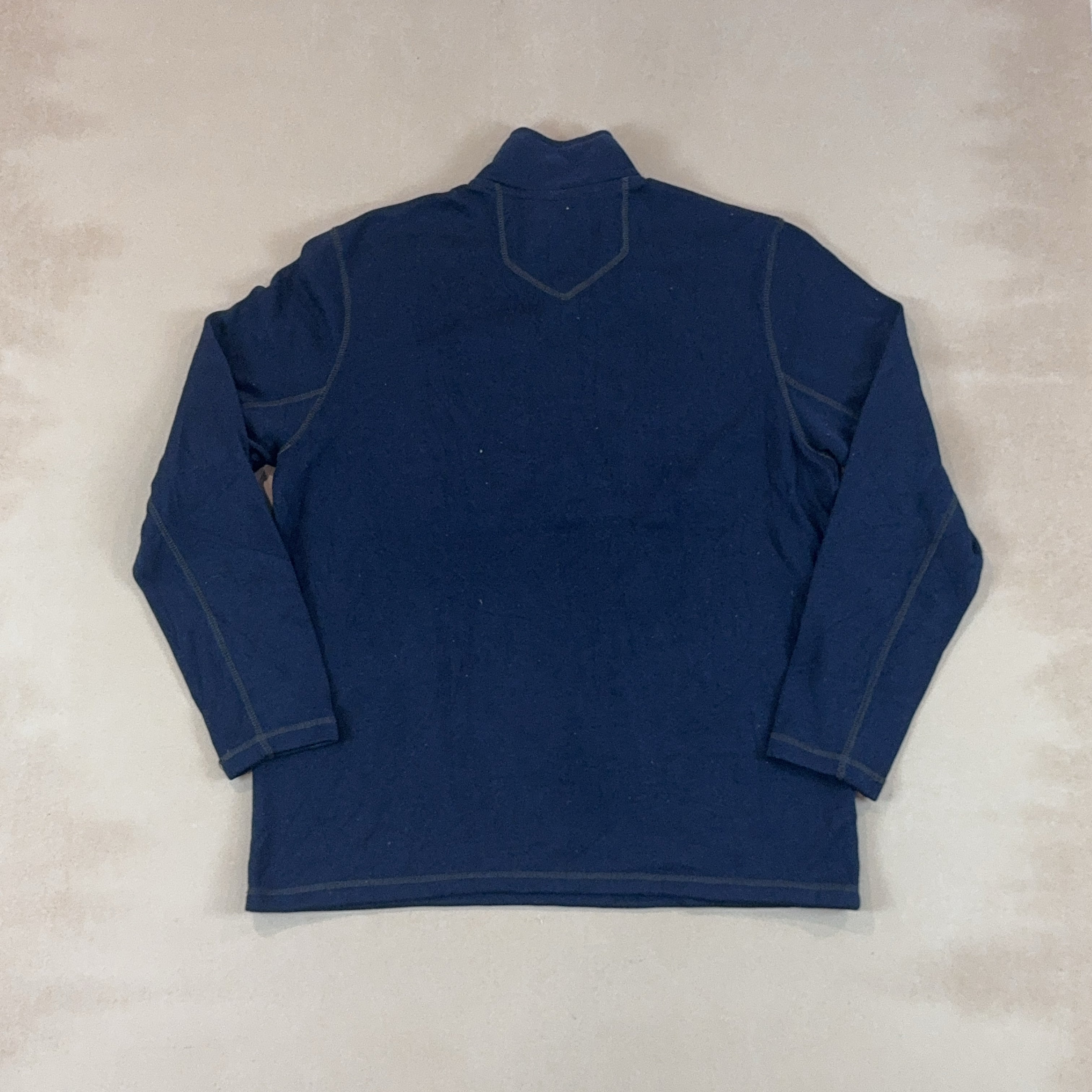 EDDIE BAUER NAVY QUARTER ZIP - X LARGE