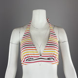STRIPED BIKINI TOP - MEDIUM