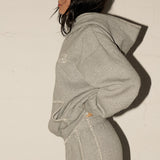 Blanket Stitch Trackies - Grey Marle / Cream