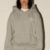 Blanket Stitch Hoodie - Grey Marle / Cream