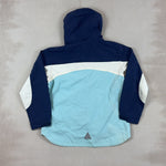 LL BEAN NAVY, BLUE & WHITE JACKET - MEDIUM