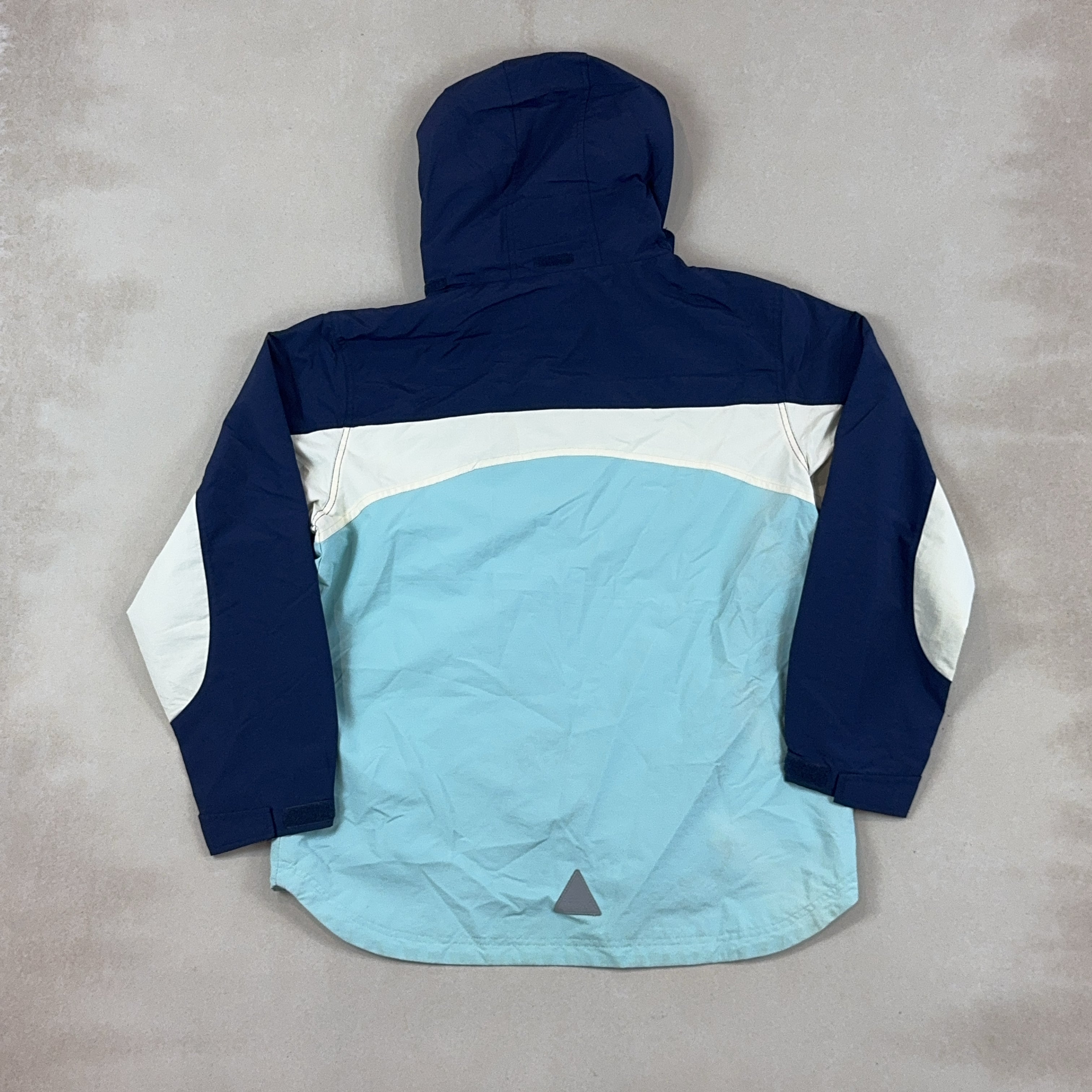 LL BEAN NAVY, BLUE & WHITE JACKET - MEDIUM