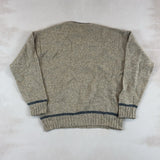 WOOLRICH V NECK STRIPE KNIT - LARGE